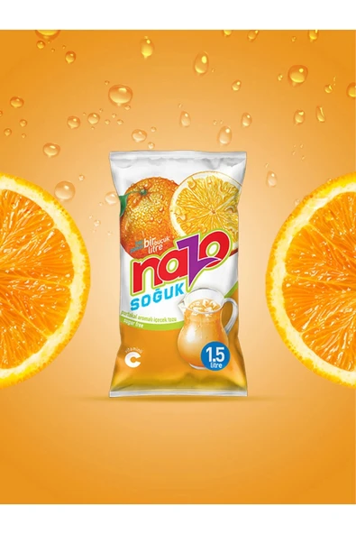 NAZO 9Gr. Portakal Aromalı Toz İçecek 24 Lü ürün görseli 1