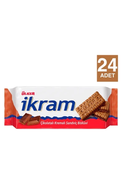 Ülker Ikram Çikolatalı Bisküvi 24 Lü ürün görseli 1