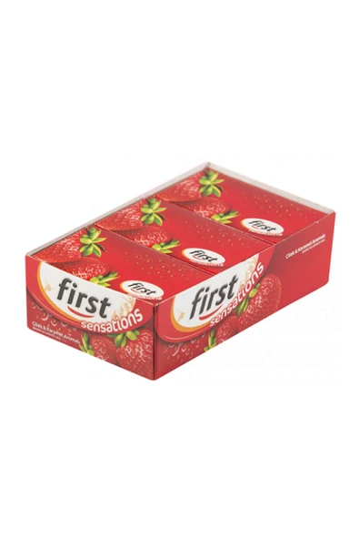 First Sensations Çilek Aromalı Sakız 27 gr x 12 Adet ürün görseli 1