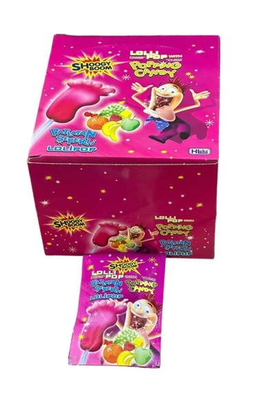 Hleks Patlayan Şekerli Ayak Lolipop Meyveli 12 gr 16'li ürün görseli 1