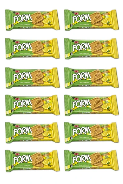 Eti Form Limon Lifli Kepekli Bisküvi 50 G X 12 Adet ürün görseli 1