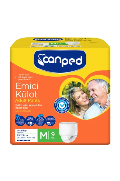 Canped Orta Boy Hasta Bezi ( M ) 9 'lu Emici Külot ürün görseli 1