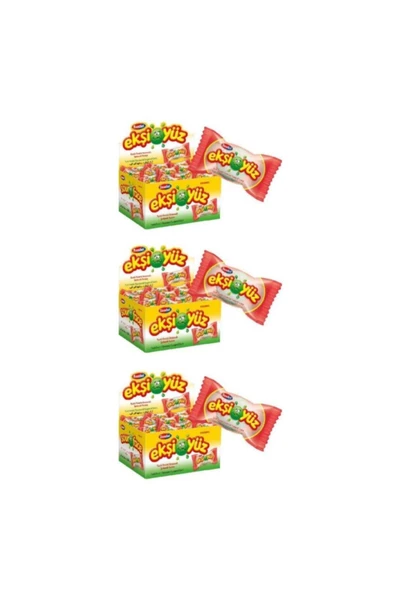 SAADET Ekşiyüz Sakız 100 Adet Tutti Fruitti 3 Paket ürün görseli 1