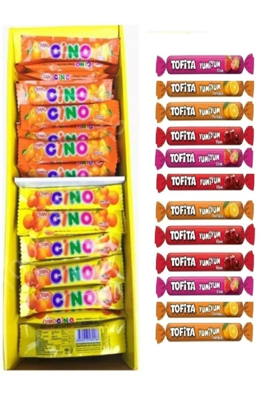 Teras Cino Çikolata 100 Adet Kent Yumiyum Şeker 100 Adet Karma Paket 13 gr ürün görseli 1