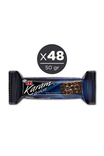 Eti Karam Gurme Bitter Çikolatalı Gofret 50 G X 48 Adet ürün görseli 1