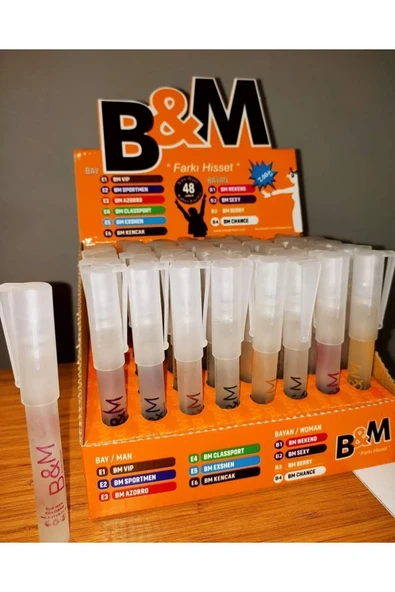 B&M 192 Adet Erkek Kadın Kalem Parfüm 4 Paket 48'li ürün görseli 1