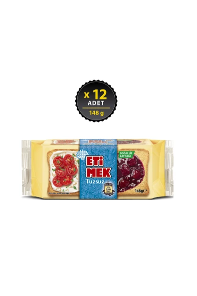 Eti Etimek Tuzsuz Kızarmış Ekmek 148 g x 12 Adet ürün görseli 1