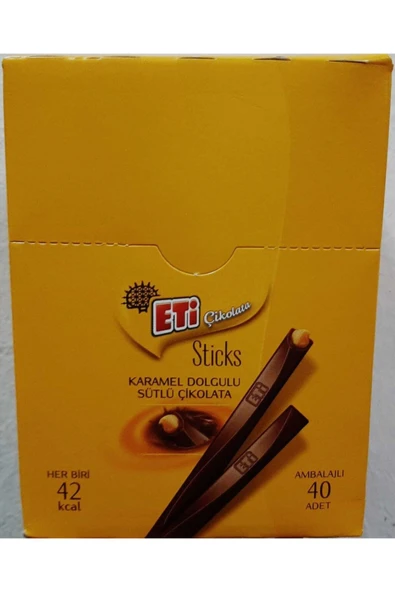 Eti Sticks Karamelli 8 Gr X 12 Ad. ürün görseli 1