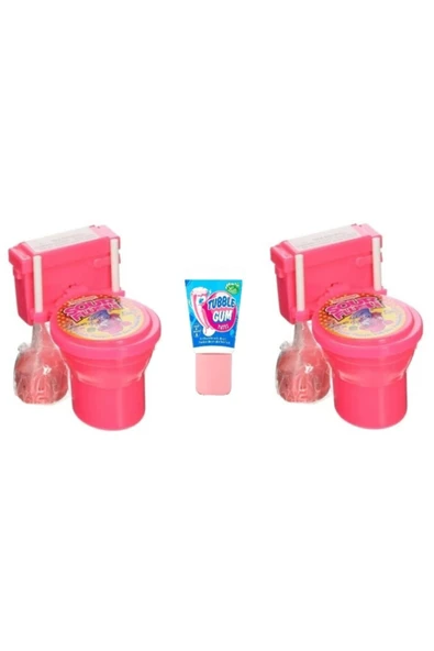 Zaini Şekerleme Paketi Sour Flush Çilekli Pembe Klozet Şeker 2 Adet ürün görseli 1