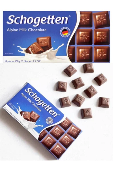 Schogetten Alman Yapımı Alpine Sütlü Çikolata 10gr ürün görseli 1