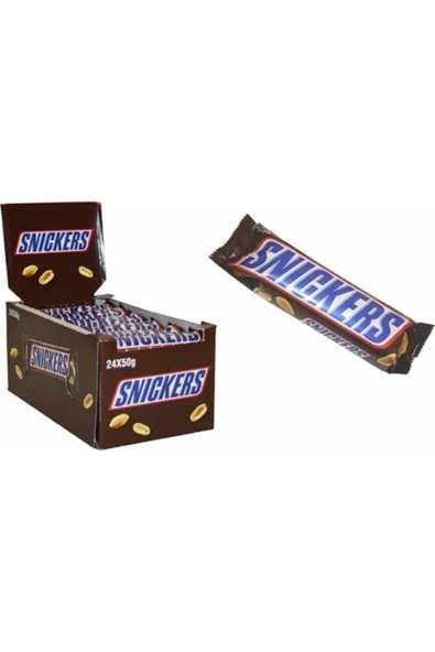 Snickers Bar Çikolata 50 Gr 24 Adet  Dahil ürün görseli 1
