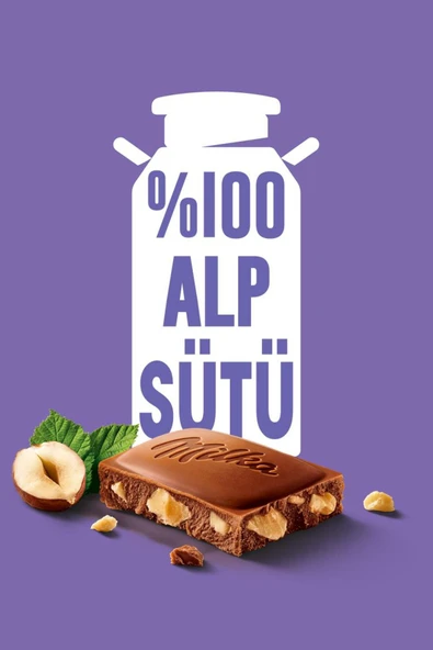 Milka Fındıklı Çikolata 80gr - 5 adet - Resim 4