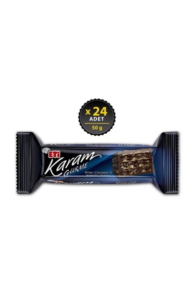 Eti Karam Gurme Bitter Çikolatalı Gofret 50 g x 24 Adet ürün görseli 1