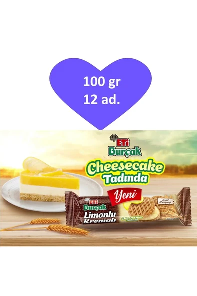 Eti Burçak Limonlu Kremalı Cheesecake Tadında 10 gr 12 Adet Muhteşem Lezzet ürün görseli 1