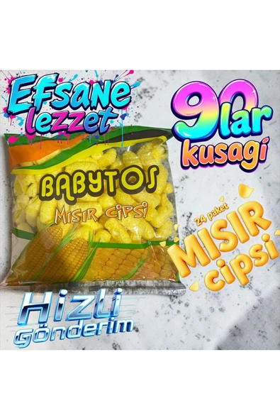 Babytoo Mısır Cips Dev Boyutta Nostaljik Efsane Tat 90lı Yıllar( 24 Adet) ürün görseli 1