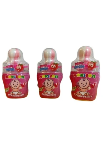 Konsev Happy Sugars Mokibon Lollıpop Powder Strawberry 3 Adet ürün görseli 1