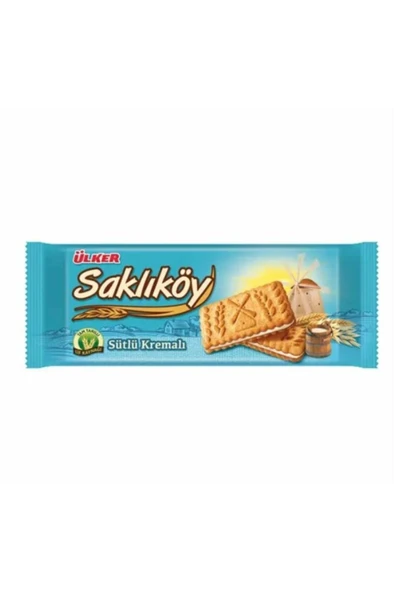 Ülker Saklıköy Sütlü Kremalı Bisküvi 24'lü 100 G ürün görseli 1