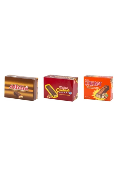 Ülker ÇİKOLATALI GOFRET + ALBENİ + ÇOKONAT 3 KUTU ürün görseli 1