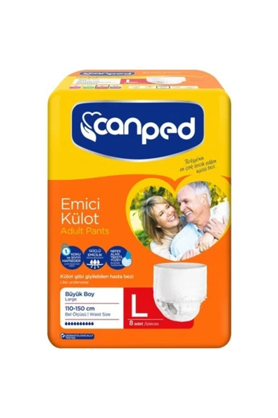 Canped Emici Külot Hasta Bezi L 8 Adet ürün görseli 1