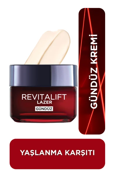 L'Oreal Paris Revitalift Lazer Yoğun Yaşlanma Karşıtı Nemlendirici Gündüz Yüz Bakım Kremi 50ml ürün görseli 1