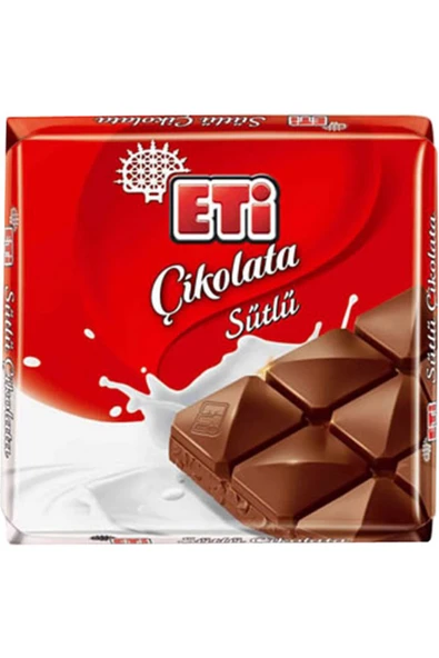 Eti Sütlü Kare Çikolata 65 gr 3 Adet ürün görseli 1