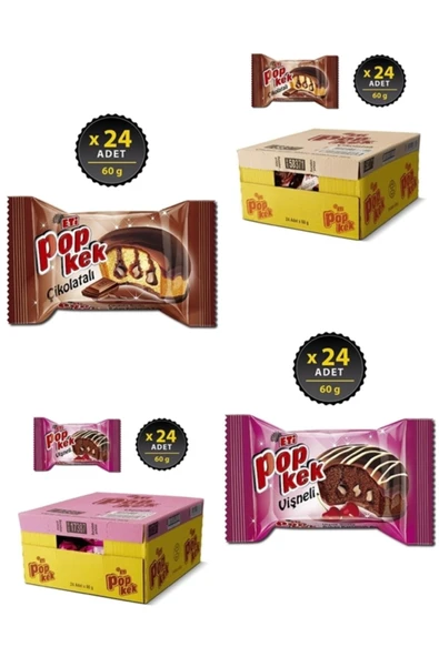 Eti Popkek Kakaolu Vişne 55 gr 24 Adet ürün görseli 1