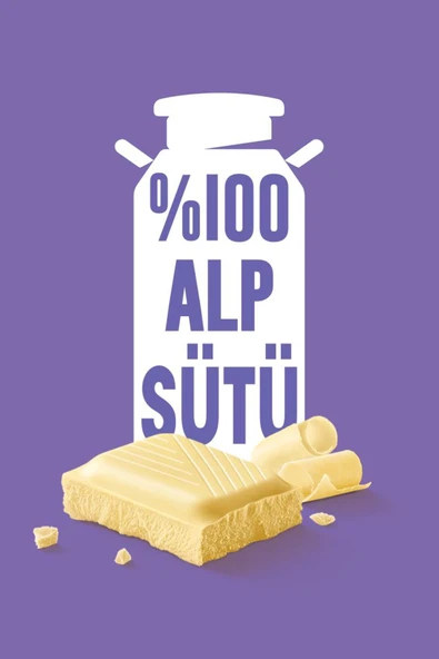 Milka Beyaz Çikolata 80gr - 6 adet - Resim 4