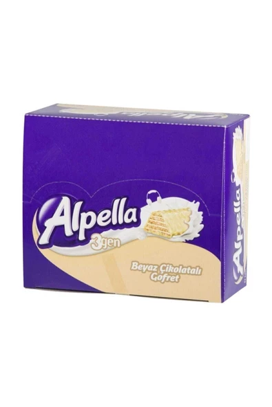 Alpella 3gen Beyaz Çikolatalı Gofret ürün görseli 1