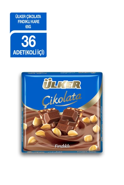 Ülker Çıkolata Fındıklı Kare 65gr X 36 Adet ürün görseli 1