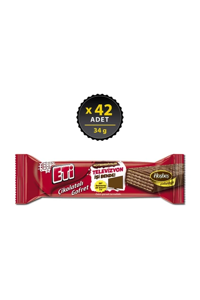 Eti Çikolatalı Gofret 34 g x 42 Adet ürün görseli 1