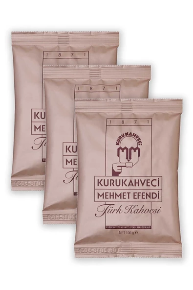 Mehmet Efendi Kurukahveci Türk Kahvesi 10 G Folyo Ambalaj X 3 Adet ürün görseli 1