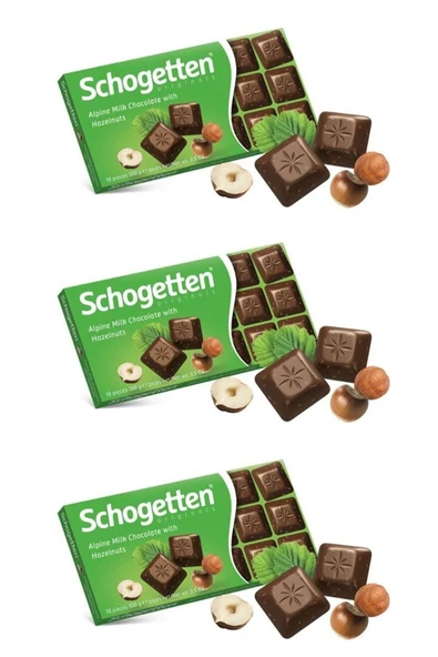 Schogetten Alpine Sütlü Fındıklı Çikolata 10g - 3 Adet ürün görseli 1