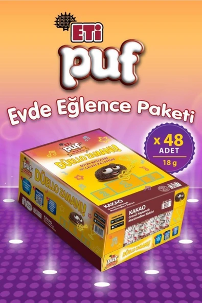 Eti Es Markng Puf Kakaolu 48 Adet X2 Kutu 96 Adet Fiyatıdır. ürün görseli 1