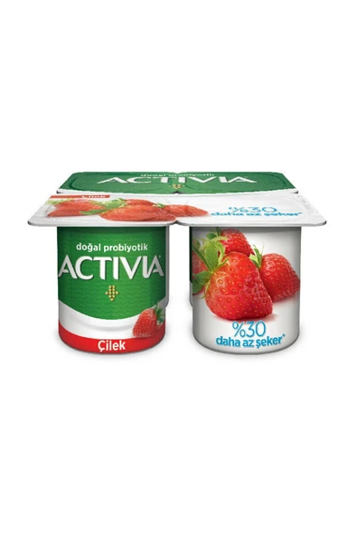 Danone Activia Probiyotikli Yoğurt Çilek Keten Tohumu 10 gr ürün görseli 1