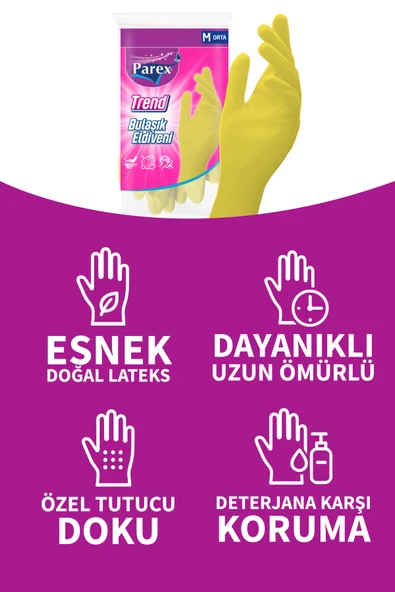 Parex Bulaşık Eldiveni Orta - Resim 3