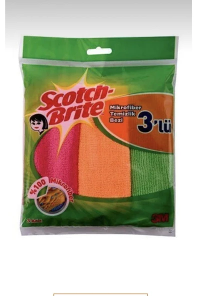 Scotch Brite Mikrofiber Temizlik Bezi 3'lü ürün görseli 1