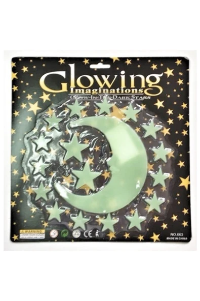 The Glowings Glowing Fosfor Gece Parlayan Ay Yıldız ürün görseli 1