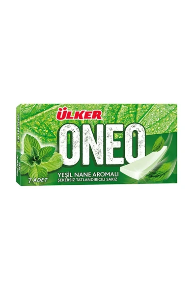 Ülker ONEO Slims Yeşil Nane Aromalı Sakız - 14 gram - 27 Adet ürün görseli 1