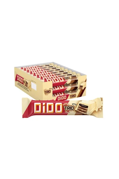 Ülker Dido Trio Beyaz Sütlü Çikolatalı Gofret 24 Adet 36,5g ürün görseli 1