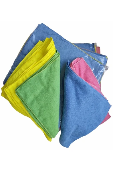 DetAktif Dökme 5'li Mikrofiber Çok Amaçlı Temizlik Bezi 40cmx40cm ürün görseli 1