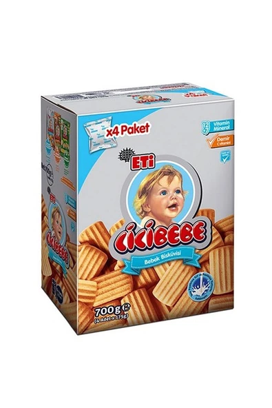 Eti Cicibebe Bebek Bisküvisi 700g (4 Adet X 175 G) ürün görseli 1