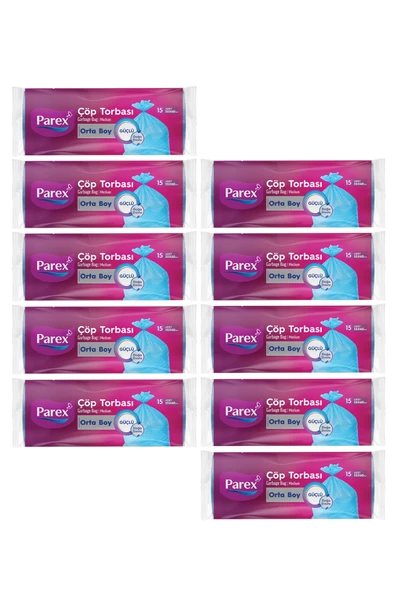 Parex Güçlü Çöp Torbası Orta Boy 10 Pkt - Resim 2