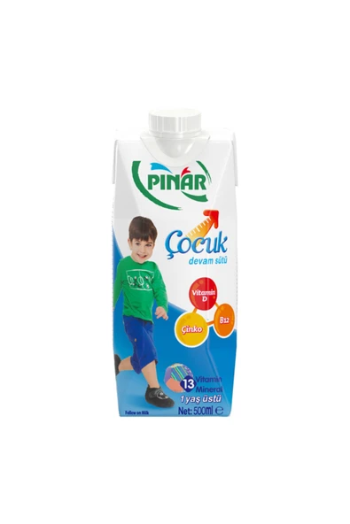 Pınar Çocuk Devam Sütü 500 Ml ( 3 Adet ) ürün görseli 1