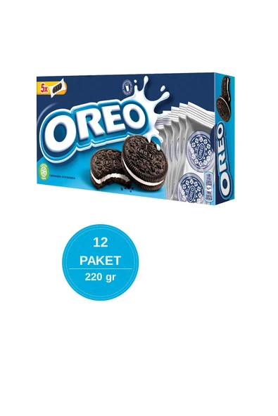 Oreo Bisküvi 220 gr 12’li Paket ürün görseli 1