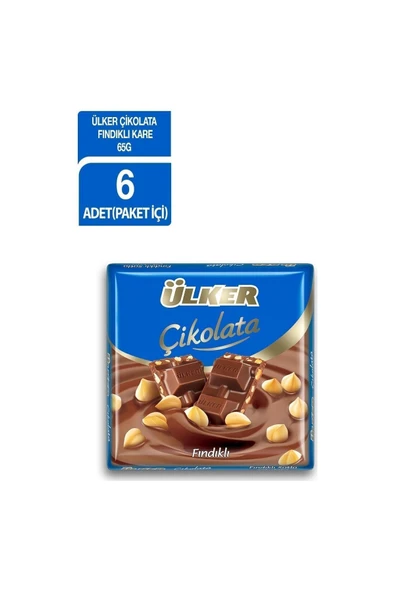 Ülker Çikolata Fındıklı Kare 65 G 6 Adet ürün görseli 1