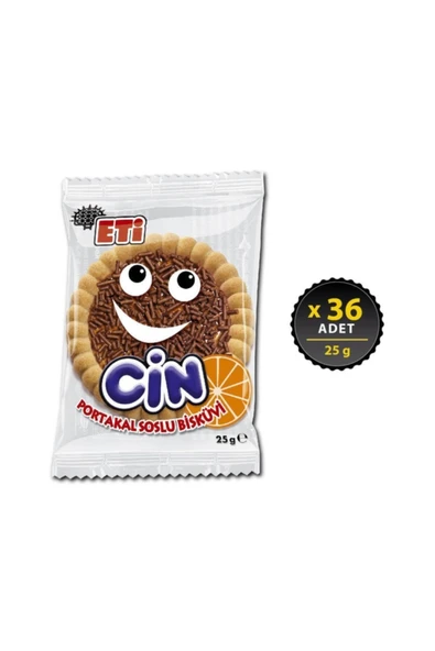 Eti Cin Portakallı Bisküvi 25 g x 36 Adet ürün görseli 1