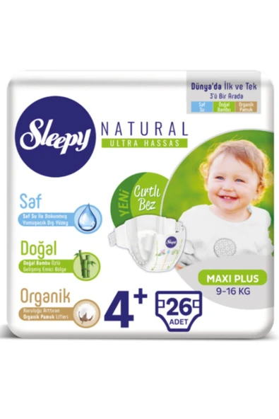 Sleepy Natural Jmb Maxi+ No:4+ Paket 26'lı ürün görseli 1