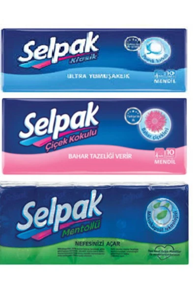 Selpak Kağıt Mendil Set 1x3 ürün görseli 1