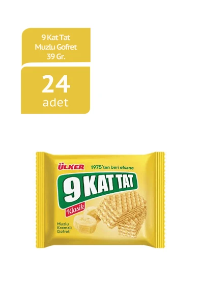 Ülker 9 KAT GOFRET MUZLU 39 GR ürün görseli 1