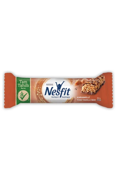 Nesfit Karamelli Tam Tahıllı Bar 23,5 Gr 16'lı Paket ürün görseli 1